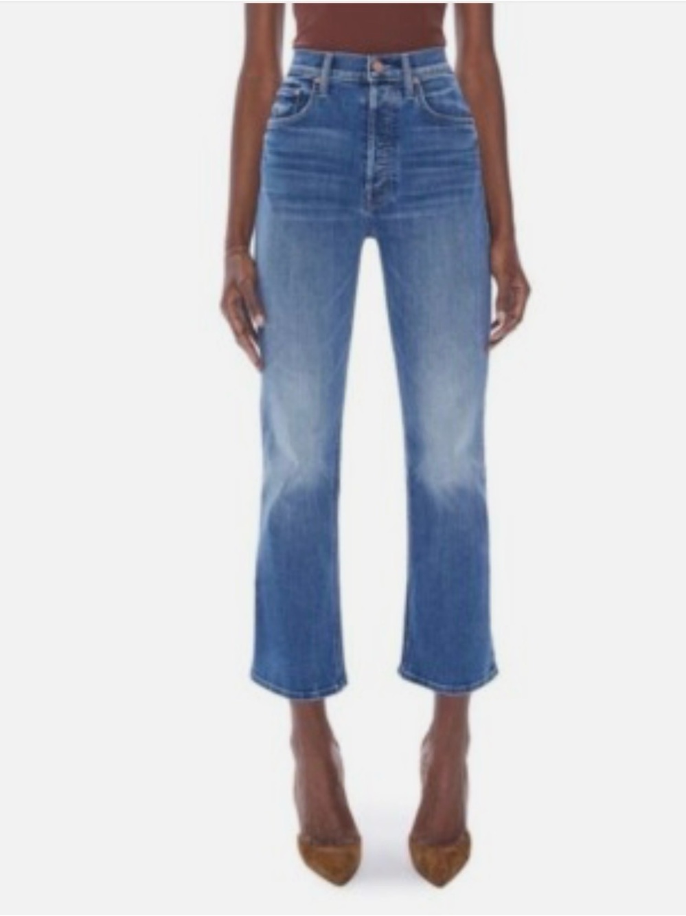 High-Rise Cropped The Tripper Jeans - Blue (B2)